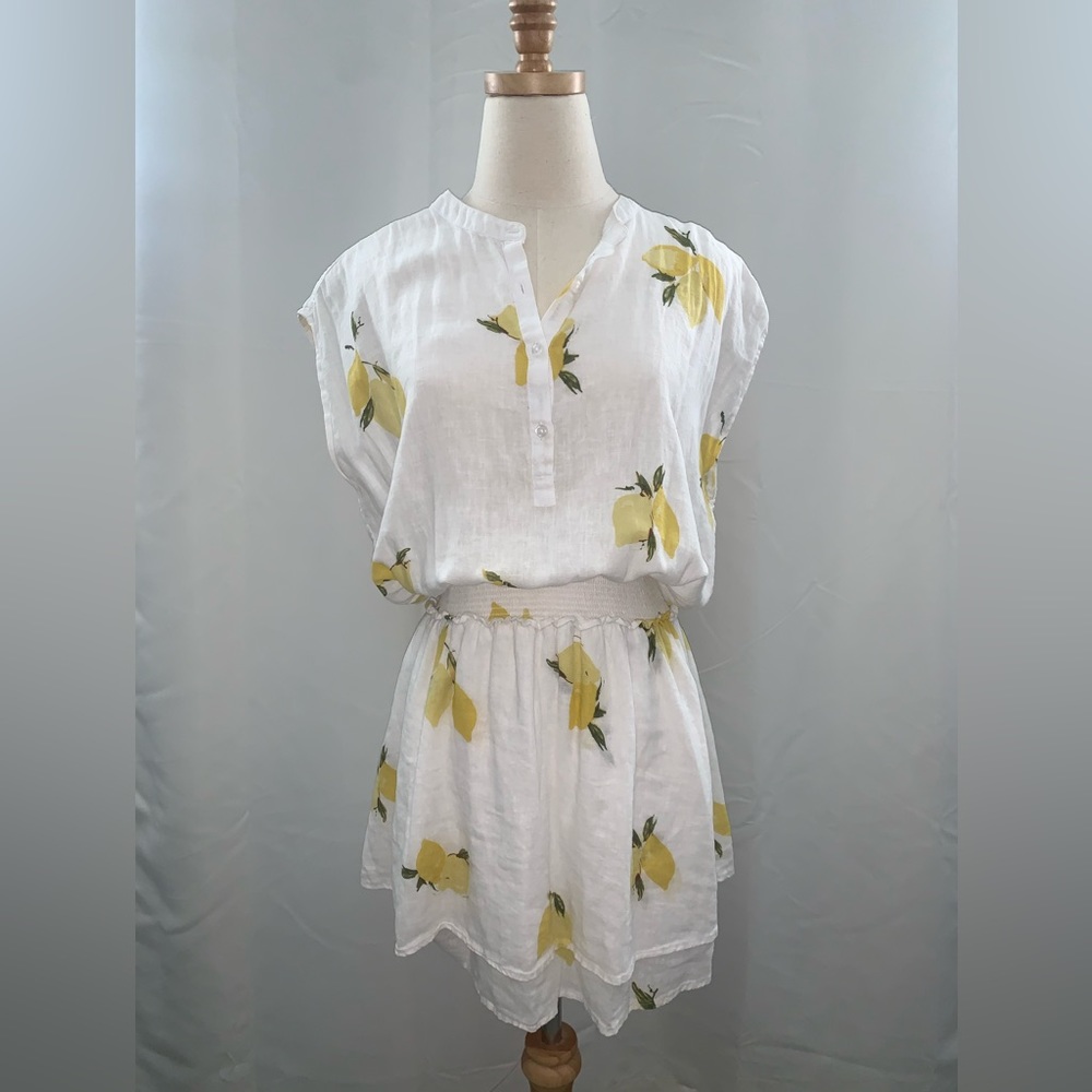 Rails lemon mini dress with stretchy waist